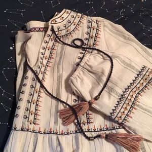 Long-sleeve Embroidered Dress